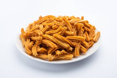 Tuzlu Soya Sticks Hint yemeği. El yapımı.