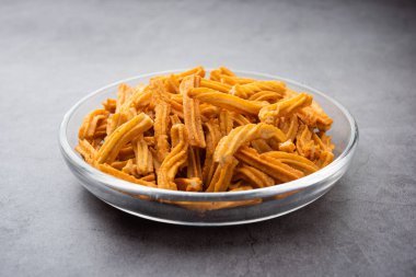 Tuzlu Soya Sticks Hint yemeği. El yapımı.