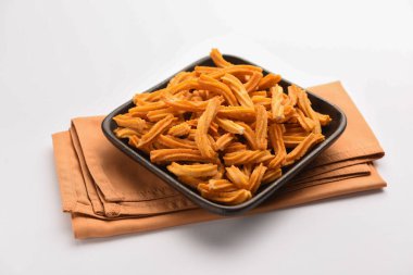 Tuzlu Soya Sticks Hint yemeği. El yapımı.