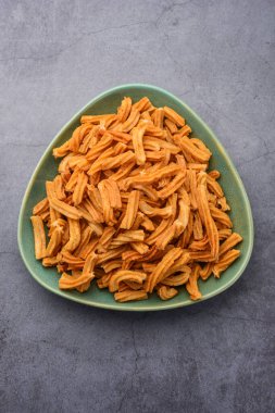 Tuzlu Soya Sticks Hint yemeği. El yapımı.