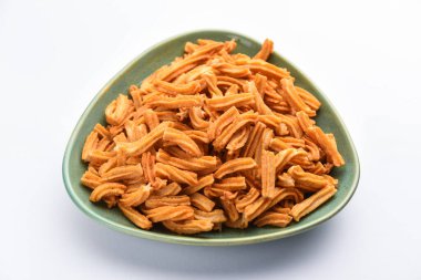 Tuzlu Soya Sticks Hint yemeği. El yapımı.