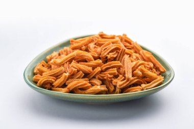 Tuzlu Soya Sticks Hint yemeği. El yapımı.