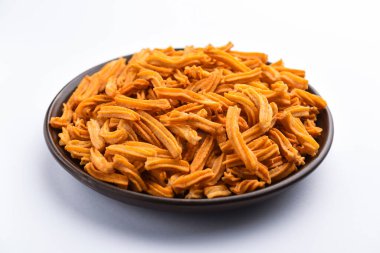 Tuzlu Soya Sticks Hint yemeği. El yapımı.