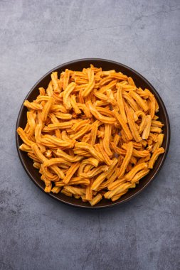 Tuzlu Soya Sticks Hint yemeği. El yapımı.