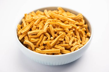 Tuzlu Soya Sticks Hint yemeği. El yapımı.