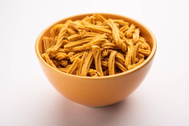 Tuzlu Soya Sticks Hint yemeği. El yapımı.