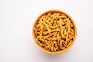 Tuzlu Soya Sticks Hint yemeği. El yapımı.