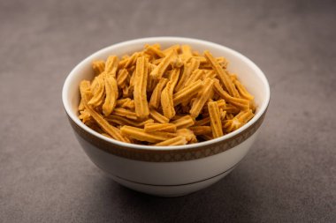 Tuzlu Soya Sticks Hint yemeği. El yapımı.