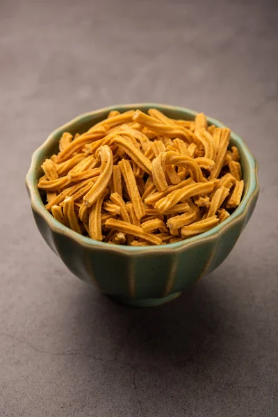 Saltet Soya Sticks Indisk Namkeen Snacks Som Håndlavet - Stock-foto