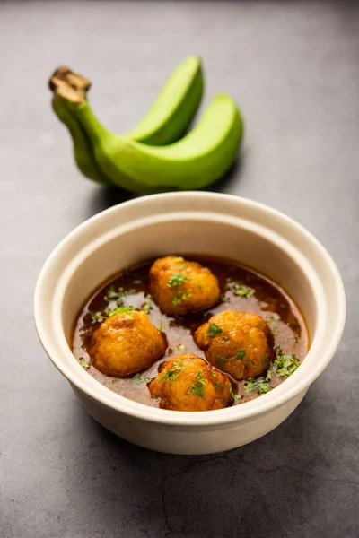 Banana Kofta Curry Also Known Kachche Kele Kofte India — Stockfoto