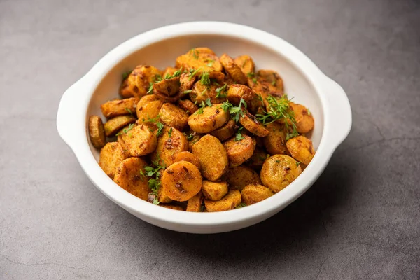 Stir Fried Taro Roots Arbi Sabji Ghuiya Masala Curry Sabzi —  Fotos de Stock