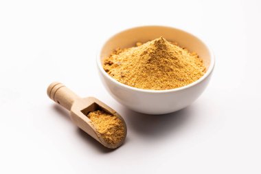 Güney Hindistan kahvaltısı için Idli Podi veya baharat tozu.