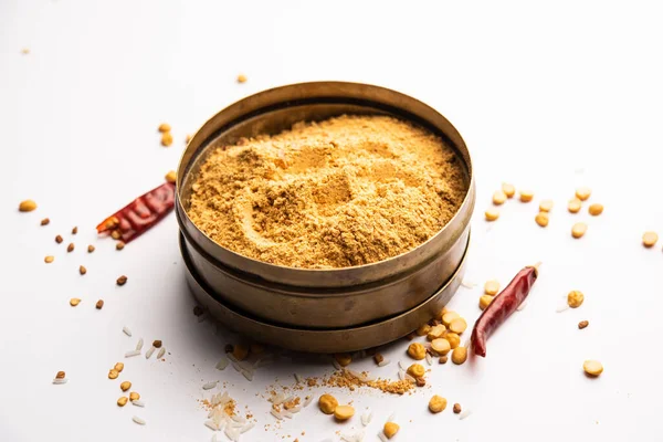 Idli Podi Chutney Powder Dry Condiment South Indian Breakfast — стоковое фото