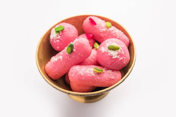 Pink Chumchum Rose Flavoured Chum Chum Cham Cham Indian Pakistani — Stockfoto