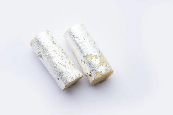 Kaju Roll Mithai Royal Traditional Sweet Made Cashew Powder Mawa — Zdjęcie stockowe
