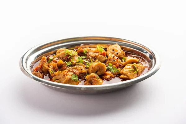 Punjabi Soya Chaap Gravy Dhaba Style Soya Chap Masala Sabzi — Stock Photo, Image