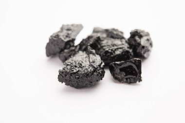 Shilajit is an ayurvedic medicine found primarily in the rocks of the Himalayas. selective focus