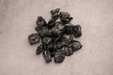 Shilajit is an ayurvedic medicine found primarily in the rocks of the Himalayas. selective focus