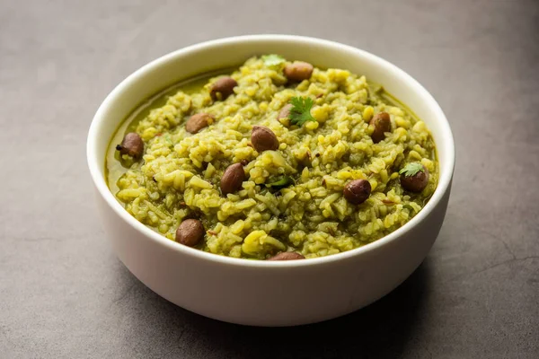 Palak Khichdi One Pot Nutritious Meal Mung Lentils Rice Spinach — Photo