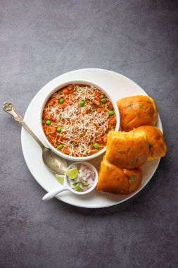 cheese Pav Bhaji Recipe is a  street food Bhaji-pav recipe with addition of cheese