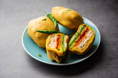 Ulta Vada Pav is made with a spicy potato stuffed bun, called pav inside vada, inside out wada pao