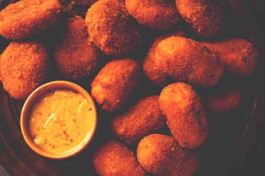 Macher Chop - Bengali style fish cutlet or pakora, a popular festival snack from west Bengal