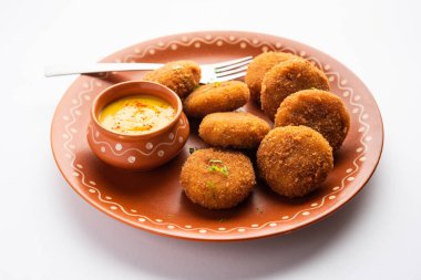 Macher Chop - Bengali style fish cutlet or pakora, a popular festival snack from west Bengal