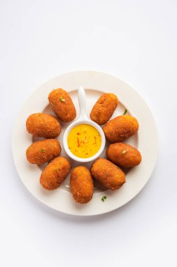 Macher Chop - Bengali style fish cutlet or pakora, a popular festival snack from west Bengal