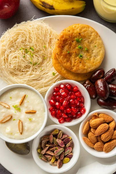 Sargi Karwa Chauth Breakfast Menu Starting Fasting Upwas Karva Chauth — Stockfoto