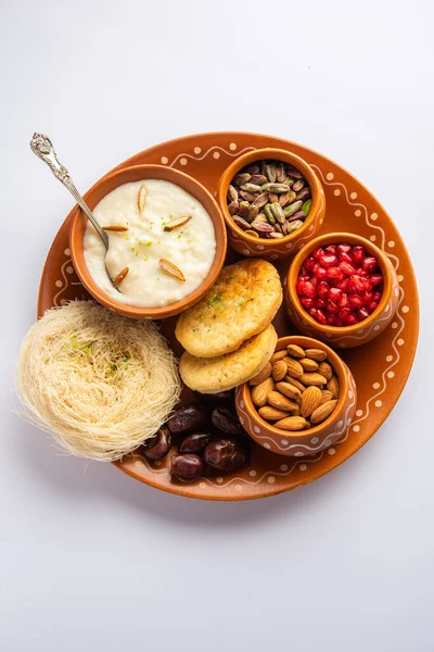 Sargi Karwa Chauth Breakfast Menu Starting Fasting Upwas Karva Chauth — Stock Fotó