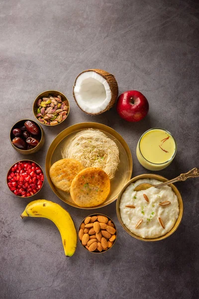 Sargi Karwa Chauth Breakfast Menu Starting Fasting Upwas Karva Chauth — Stockfoto