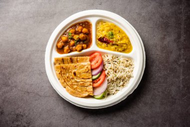 Hint Mini Yemek Paket Tabağı, Kolesistektomi Masala, Roti, Dal Tarka, Jeera Rice, Salata
