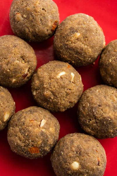 Bajra Atta Ladoo Nebo Kuler Laddoo Proso Mouka Laddu Populární — Stock fotografie