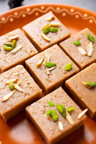 Singhara Barfi Singhada Burfi Halwa Elaborados Con Harina Castañas Agua —  Fotos de Stock