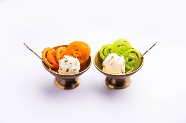 Jalebi dondurması, Hint tatlısının karışımı.