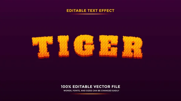 Effet Texte Modifiable Tiger — Image vectorielle