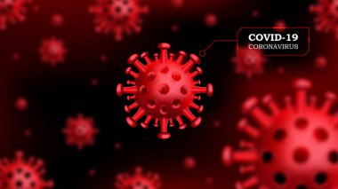 Coronavirus 2019-nCoV vektörü ve Coronavirus geçmişi. COVID-19 Corona Virüs Salgını ve Pandemik Sağlık Riski Konsepti. Vektör İllüstrasyonuComment