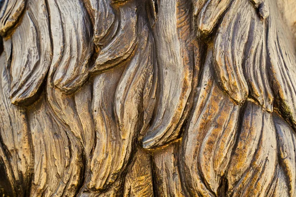 Detailní Pohled Zepředu Bronzové Plastiky Prameny Vlasové Textury — Stock fotografie
