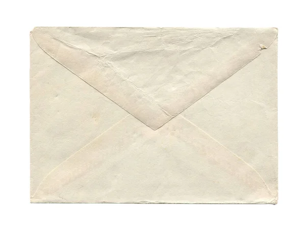 Vista Frontal Close Envelhecer Velho Envelheceu Carta Fechada Envelope Postal — Fotografia de Stock