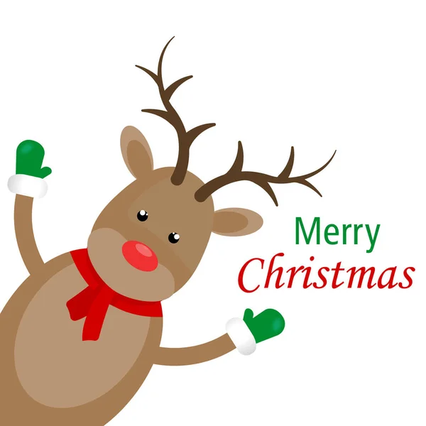 Ren geyiği. Noel geyiği özelliği. İkon. Büyük tabeladaki ren geyiği. Mutlu Noeller ve mutlu yıllar! Tatil tebrik kartları. İzole vektör illüstrasyonu.