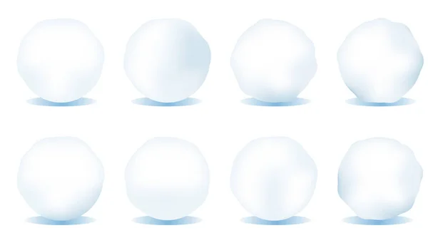 Beyaz arkaplanda izole edilmiş kartopu simgeleri. Vektör illüstrasyonu.