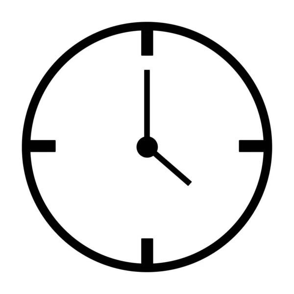 Ícone Relógio Isolado Fundo Branco Símbolo Página Ícone Relógio Para —  Vetores de Stock