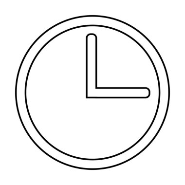 Saat simgesi beyaz arkaplanda izole edildi. Web siteniz için saat simgesi simgesi simgesi saat simgesi logosu, uygulama, özel arayüz. Saat simgesi vektör illüstrasyonu.