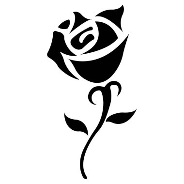 Vector rose icon. Symbol of a flower.Simple isolated illustration.EPS 10.