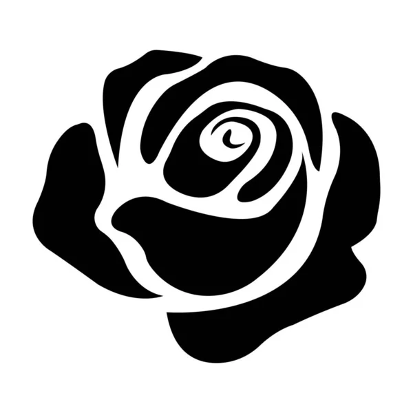 Vector Rose Icon Symbol Flower Simple Isolated Illustration Eps — Image vectorielle