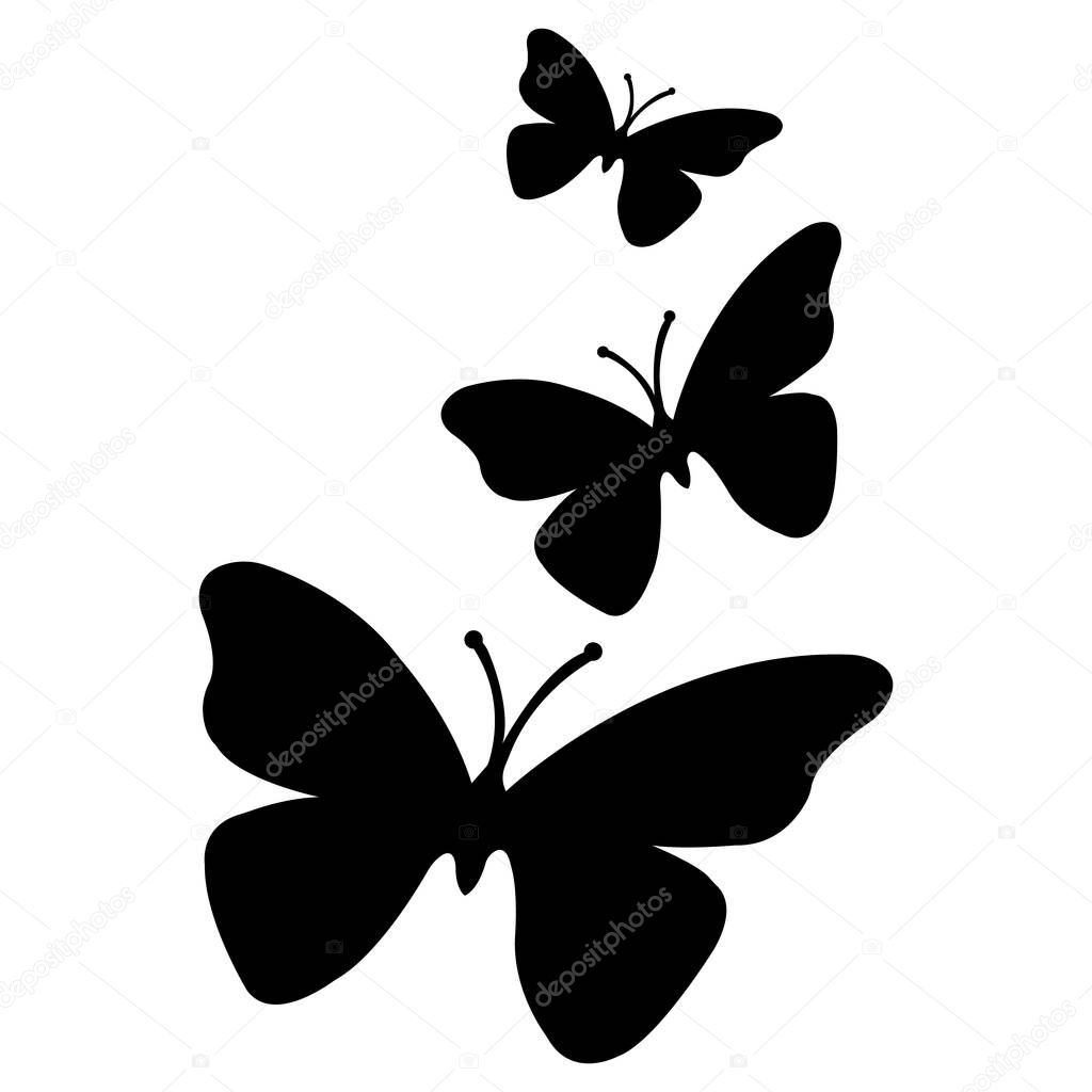 Vector butterfly icon.Simple isolated illustration.EPS 10.