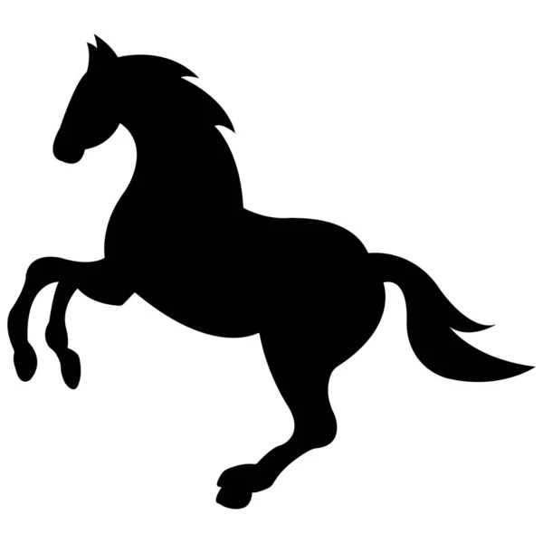 Лошадь Икона Vector Silhouette Изолированы Белом Фоне Лицензионные Стоковые Векторы
