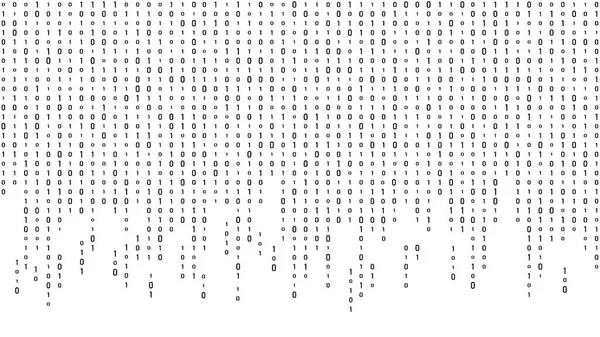 Технологический Двоичный Код Случайное Падение Белых Цифр Экране Взлом Программного — стоковый вектор