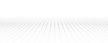 Teknoloji kablo çerçevesi. Vektör bakış açısı ızgarası. Dijital uzay. Beyaz arkaplanda ağ.