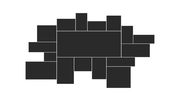 矢量空相框 17幅图片的拼贴模板 记忆体框架 — 图库矢量图片